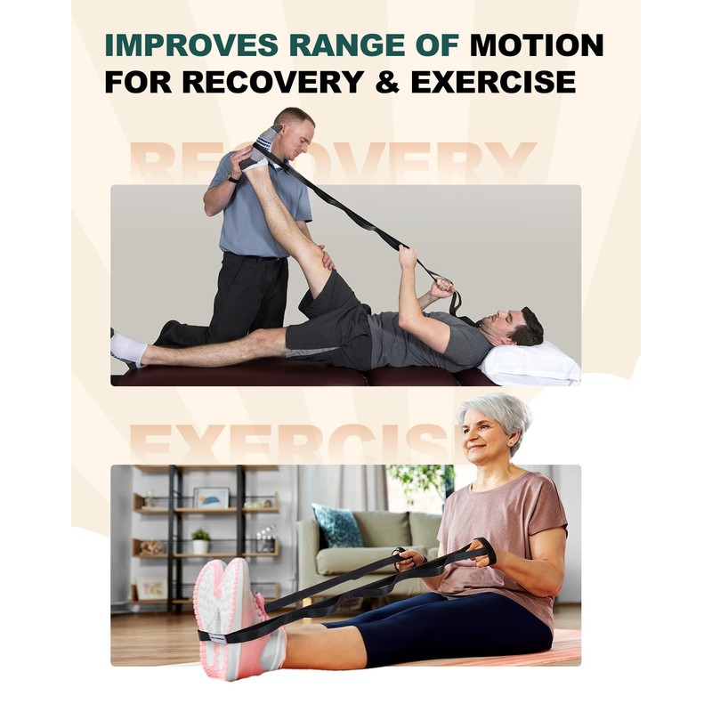Trideer Stretching Strap Yoga Strap Physical Therapy for Home Workout,