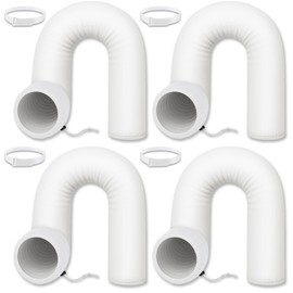 Outus 2 Pcs Portable Air Conditioner Hose Cover Wrap Insulated Air Conditioner Hose Cover Duct Insulation Wrap Universal Fit 6 in Diameter Exhaust Duct Vent (White)