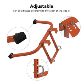 Toovem Ladder Stabilizer for Accessory for Roof Gutter, Wall Ladder Standoff, Adjustable, Easy Use, Heavy Duty, Strong & Stable, Orange