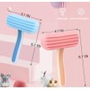 Oxiros 2 Pack Chinchilla Grooming Brush, Soft Silicone Pet De-Shedding