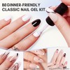 Makartt Gel Nail Polish Kit, Black White Nail Polish Gel