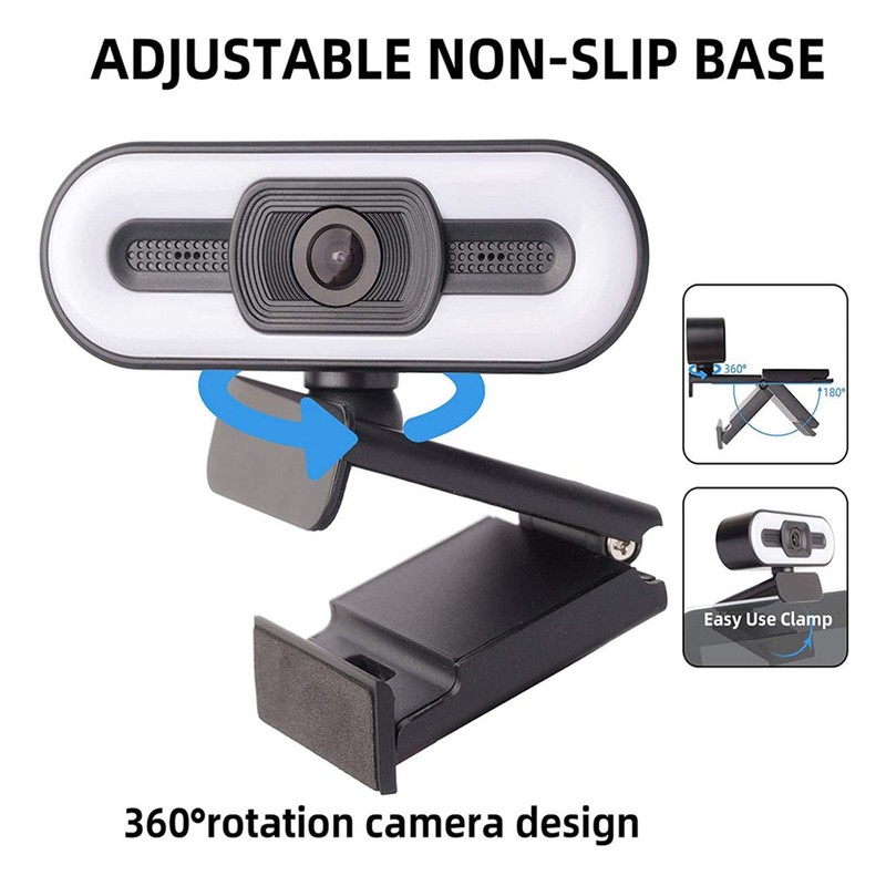 1080p HD -Webcam mit Mikrofon 120 ° Weitwinkelobjektiv 360 °
