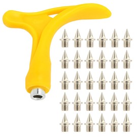 Reccisokz 30 spikes with spikes, 6 mm stainless steel rail pins with 1 spike key, replacement spikes for trainers, jogging shoes