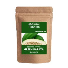 Blessfull Healing Organic Green Papaya Powder 100% Pure Natural 100 Gram / 3.52 oz