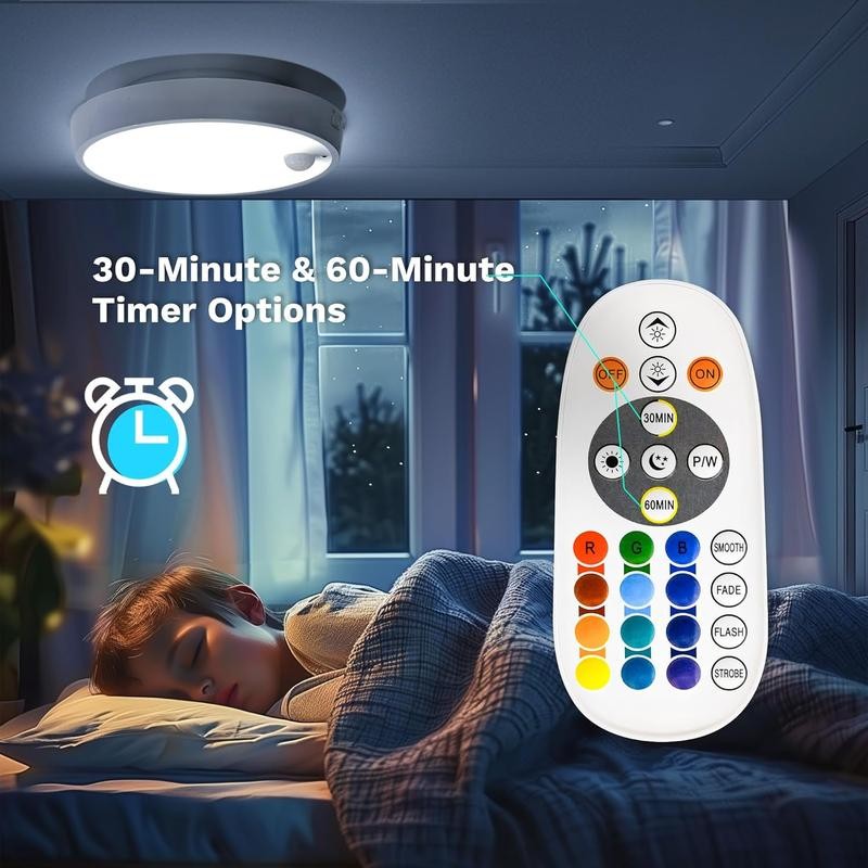 Hokolite 7 Inch Motion Sensor Ceiling Light with Magnetic Base,