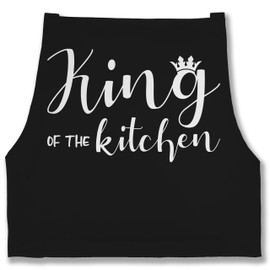 Shirtracer - Apron - Cooking Apron - Men's 1 - King of the Kitchen I King of the Kitchen I Gift Cooking Man I Hobby Chef, 1 black