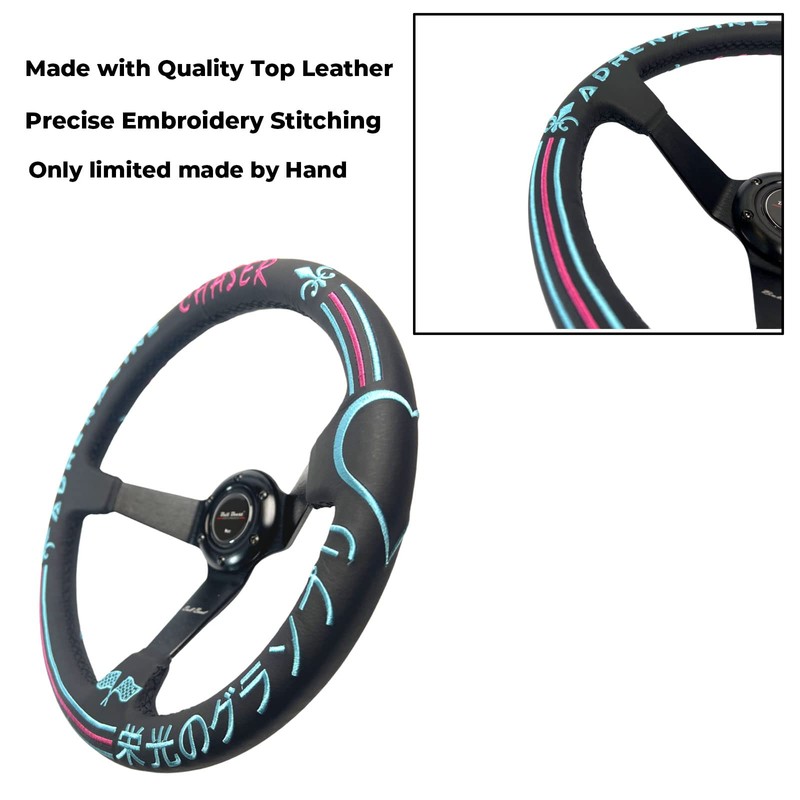 Performance Steering Wheel 350mm Deep Dish 6 Bolt For JDM