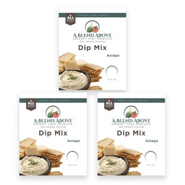 A Blend Above Asiago Dip Mix Seasoning Pack- (3 Pack), Gluten-Free, No MSG, All Natural, Vegan, No Preservatives, Vegetable Dip, Keto Friendly, Low Carb, Easy to Make