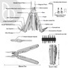 BIBURY Multitools, Upgraded Multi Tool Foldable Pliers with T-Shank Tool,