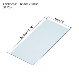 PATIKIL 4.25" x 2" Welding Helmet Lens, 30 Pack Clear PC Weld Hood Protective Replacement Covers Right Angle for Universal Used