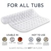 homerella® Bath Mat for Tub Non Slip Mold Resistant 35x16