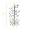 Flexzion Spiral Egg Rack for Fresh Eggs - Sturdy Silver