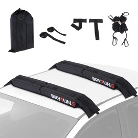 Drytuns Surfboard Rack for Car, Paddle Board Car Rack, Surf Racks for Cars, Universal Soft Roof Racks for Kayak SUP Canoe, Complete Set