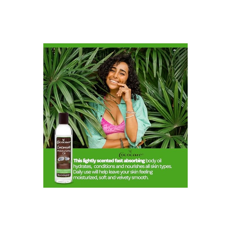 Cococare Aceite hidratante de coco de 8.5 onzas (260 ml)