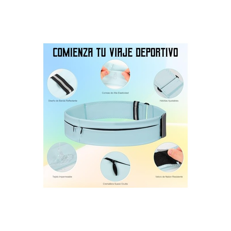 LISAPRO Cangurera para Correr con Botella de Agua 330ml, Cangurera