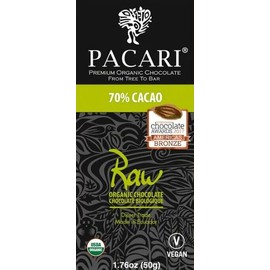 Pacari Raw 70% Cacao Chocolate Bar - 1.76 oz. 50 g.