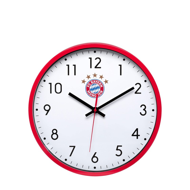 FC Bayern München Logo Wall Clock Red / White