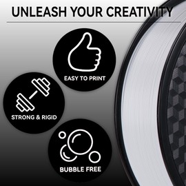 Harp 1.75mm White PLA Plus 3D Printer Filament, 1kg Spool (2.2lbs), Dimensional Accuracy ± 0.02mm, Neatly Wound 3D Printing Filament, Fit Most FDM 3D Printers, PLA Plus (White)
