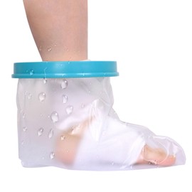 Waterproof Cast Cover for Foot Kids, Ankle Cast Protector for Shower Bath Swim, Reusable Sealed Watertight Cast Bag Ankle Cast Covers Protector Cast Sleeve Shower Bag for Broken Wound Foot Ankle