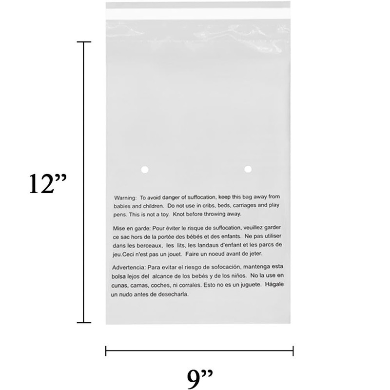 EcoSwift - 9" X 12" (25 Count) Self Seal Clear