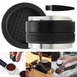 51mm Coffee Distributor & Tamper, Dual Head Coffee Leveler and Espresso Tamper Base Fit for 51mm Breville Portafilter, Adjustable Depth Professional Barista Espresso Hand Tamper for Espresso Machine