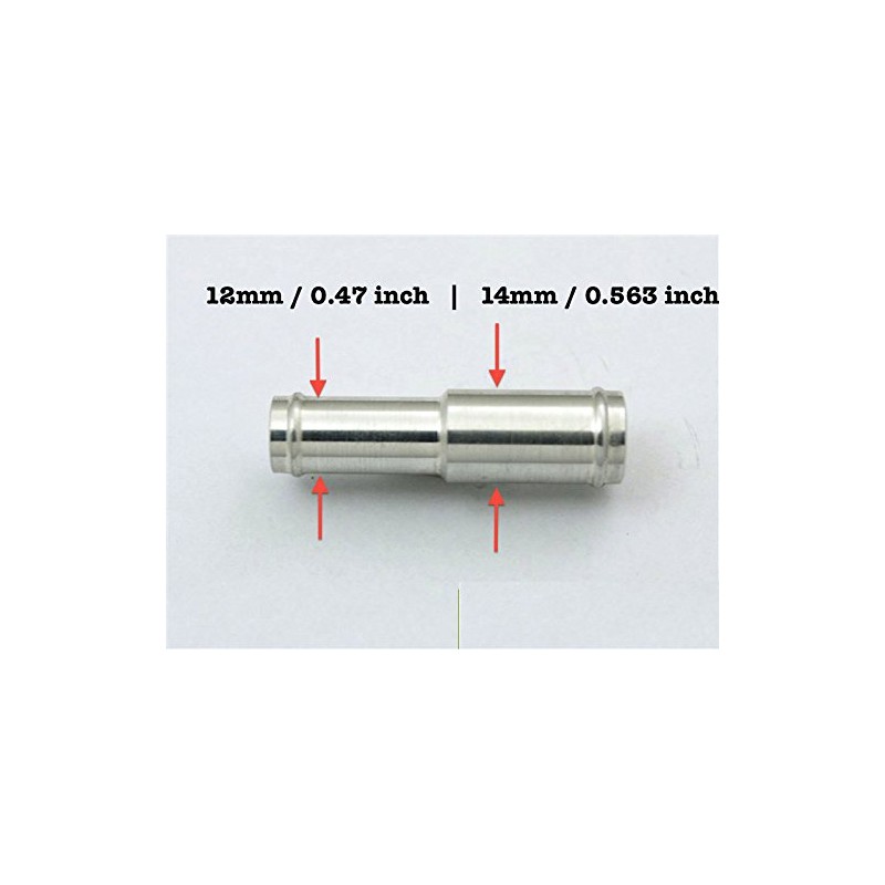Autobahn88 Aluminum Alloy Vacuum Hose Connector Reducer OD = 12-14mm