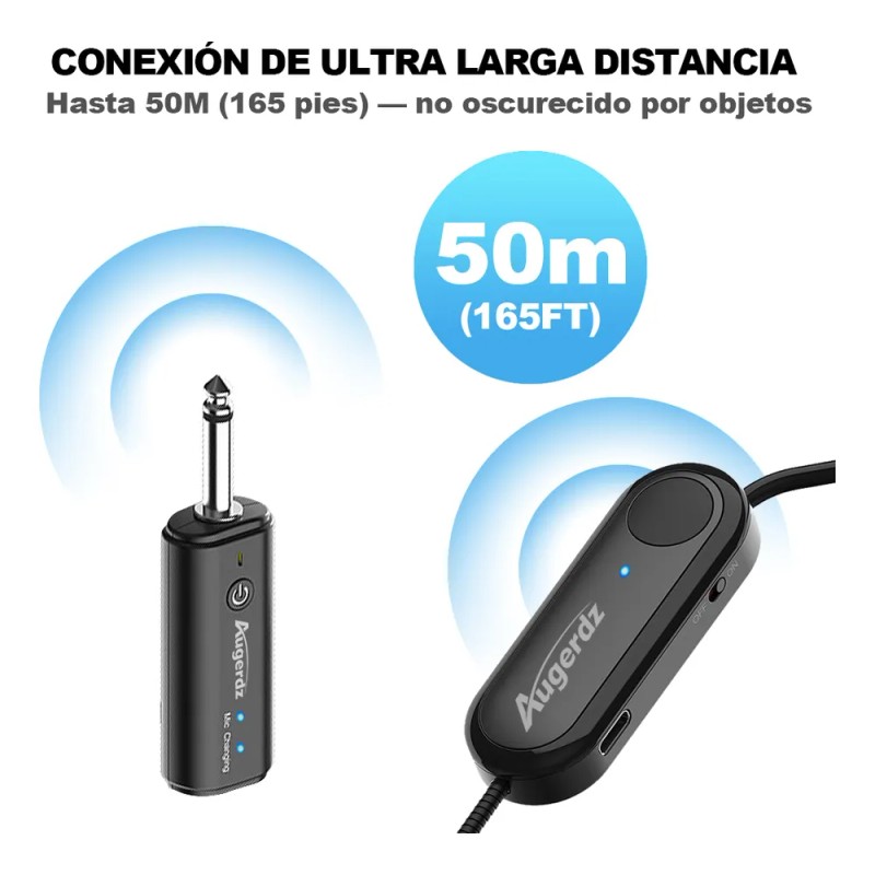 2.4g Micrófono Inalámbrico Augerdz Agm01 Tipo De Auricular Negro