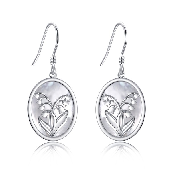 ONEFINITY Lily Of The Valley Earrings 925 Sterling Silver Dangle