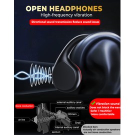 Waterproof Headphones Swimming, IPX8 waterproof earphones swimming Wireless Bluetooth 5.3 Bone Conduction Headphones Waterproof, Comes with 32 GB Swimming MP3 player for Running Sport (Vitality Black)