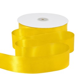 Gliberli Yellow Satin Ribbon 1-1/2 inch X 100 Yards Fabric Ribbons for Gift Wrapping Bows Bouquet Sewing Craft Home Decor Hair Floral