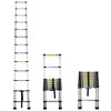 Aluminum Telescopic Extension Ladder Collapsible Ladder, One-Button Retraction Extension Ladder,Multi-Use,