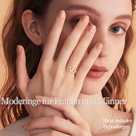 VIVILE Waterproof Design Rings Letter V Earrings, Shiny Bracelet, Chain, Simple But Elegant Rings Gifts for Women, Sterling Silver