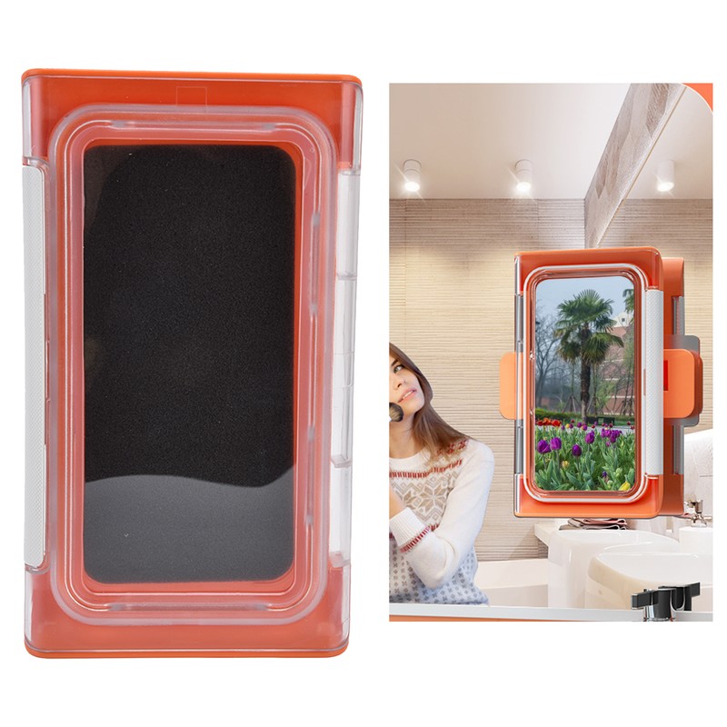 Shower Phone Holder Waterproof Bathroom Phone Box 360 Degree Rotation