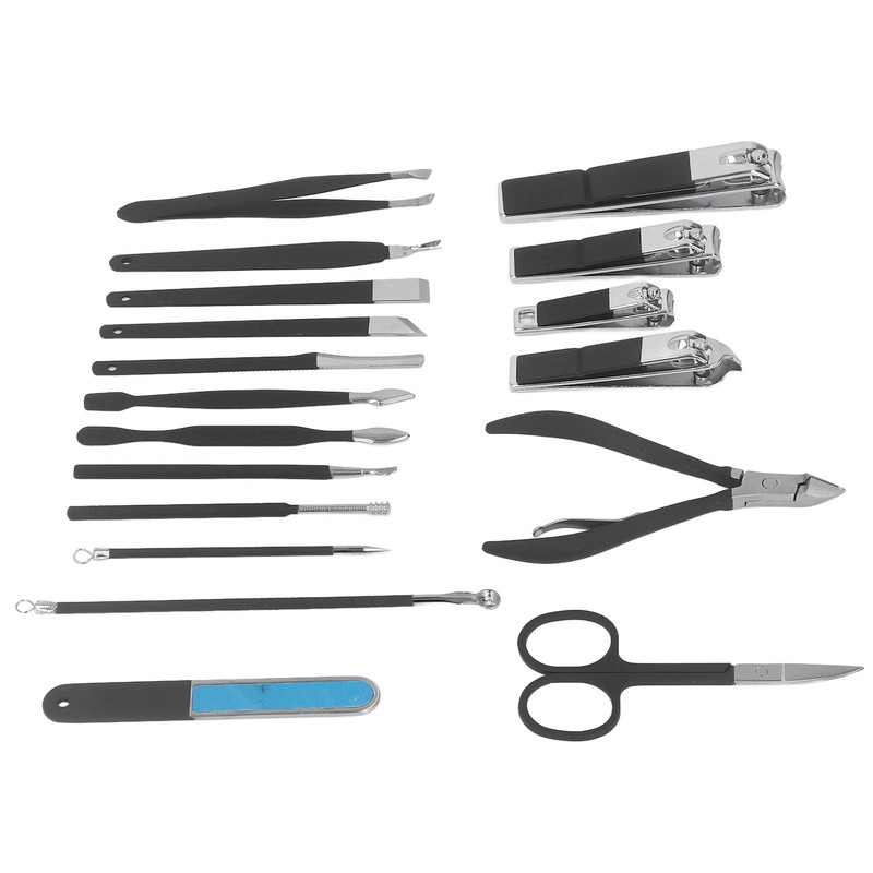18 Pcs Manicure Set Portable Eyebrow Trimmer Dead Skin Pliers