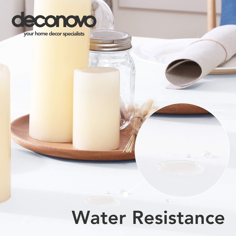 Deconovo Christmas Decorations Oxford Decorative Wipeable Tablecloth Rectangle Water Resistant
