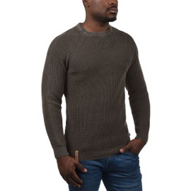 Indicode Men’s Rockford Chunky Knit Pullover Jumper with Crew Neck - m