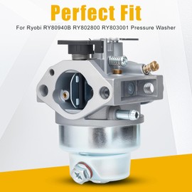 RY80940B Carburetor Kit for Ryobi RY803001 RY802800 RY803000 RY803000E 2800 3100 PSI Pressure Washer Carb Replacement for Honda GCV160 GCV160A Engine