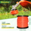 VVFLED Strimmer Line Wire, 1 Spool Round String Trimmer Line
