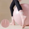Non-Slip Pilates and Yoga Socks for Home Workouts - Open, Long, Mid-Calf Styles Toe Socks Green 3ea