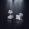 Mens Earrings Stud Mens Earrings Men Diamond Earrings Square Stud