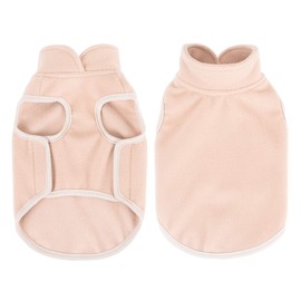 Mile High Life | Dog Fleece Vest | Adjustable Chest Size | Easy Step in Easy Closure | Small Dogs Cats Pets (XXS,Khaki)