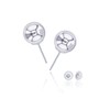 14K White Gold 9mm Ball Stud Earring