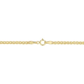 Kooljewelry 10k Yellow Gold Hollow Inner Link Chain Necklace (2.3 mm, 18 inch)
