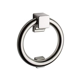 Taymor Ring Door Knocker – Solid Metal Front Door Knocker for Entry Doors, Satin Nickel Finish – Decorative Exterior Door Hardware for Home