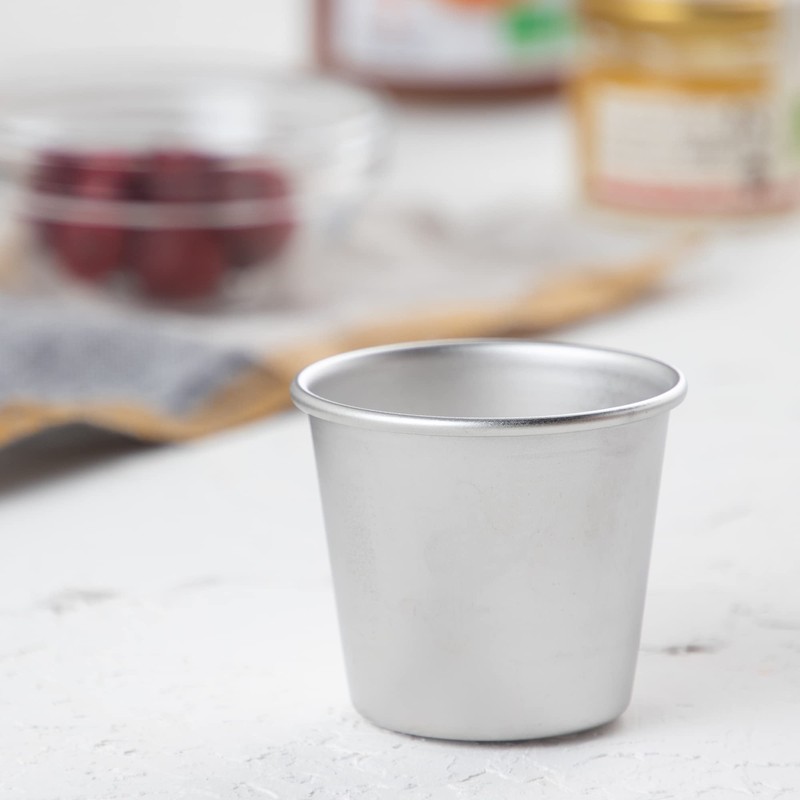 Endoshoji WPL07004 Commercial Pudding Cup, Extra Large, 18-8 Stainless Steel,