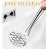 Avocado Masher Stainless Steel Small, Mini Potato Masher, Wooden Handle