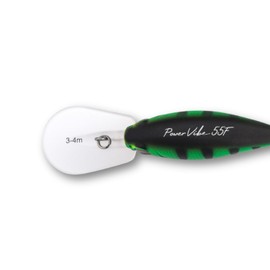 LMAB Crankbait 5.5 cm Power Vibe 55F - 3 Running Depths, Floating - Wobbler Bass, Crankbait Wobbler, Artificial Bait Fishing, Perch Wobbler, Spin Fishing Bait (Fire Tiger, DR | Running Depth 3-4 m |