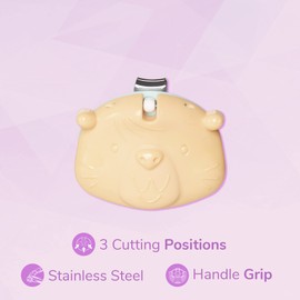 UNHEX - Fun Nail Clipper for Babies and Kids - Lightweight Nail Cutter, Manicure and Pedicure, Toenail Clippers - Baby Stuff, Self Care, Baby Essentials - Capybara Theme - Orange