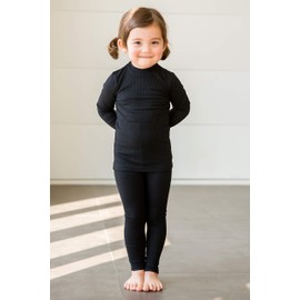 VAENAIT BABY 6M-12Y - Pijama unisex para niñas y niños, suave, cómodo, modal Tencel para ropa de dormir, juego de 2 piezas/4 piezas, B-4-unisex Negro, 6-7 Años