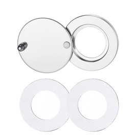 Peephole Cover, Peep Hole Covers for Door, Home Security Peephole Protector, Solid Privacy Door Viewer Cover with Double-Sided Self-Adhesive Tape, Inner Diameter 1.65cm(1 Set, Silver)